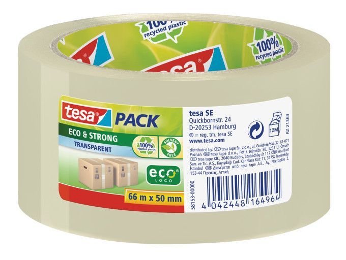 Taśma Pakowa Tesa Ecologo 66Mx50Mm Transparentna