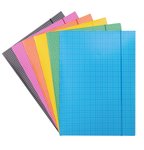 Teczka z gumką DONAU karton A4 400gsm 3-skrz., mix kolorów w kratę