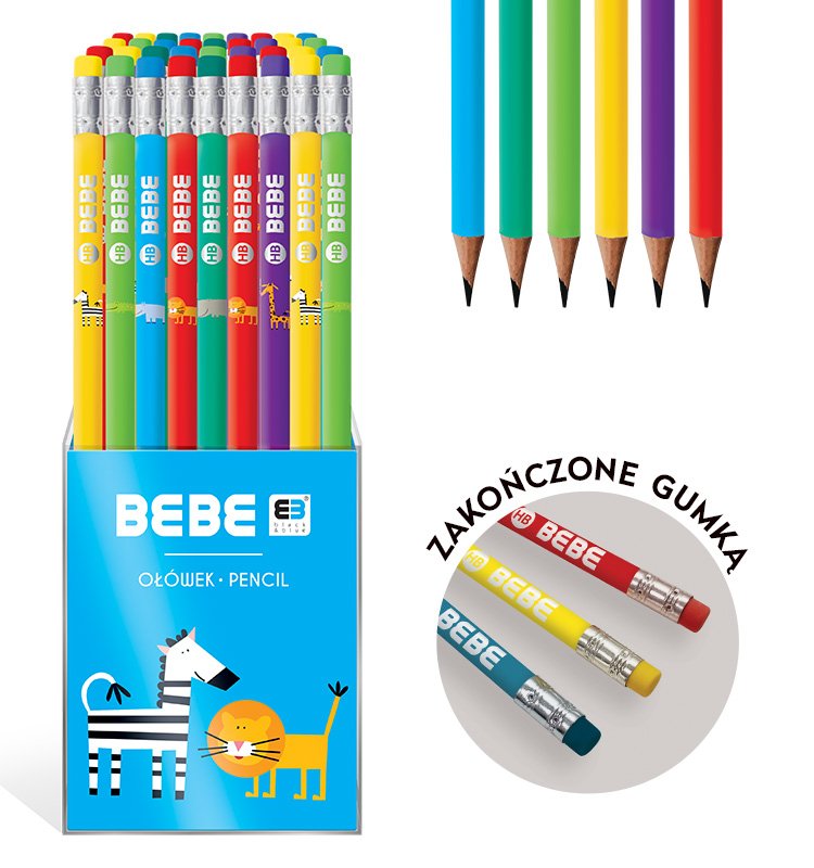 BBI Ołówek z gumką BB KIDS