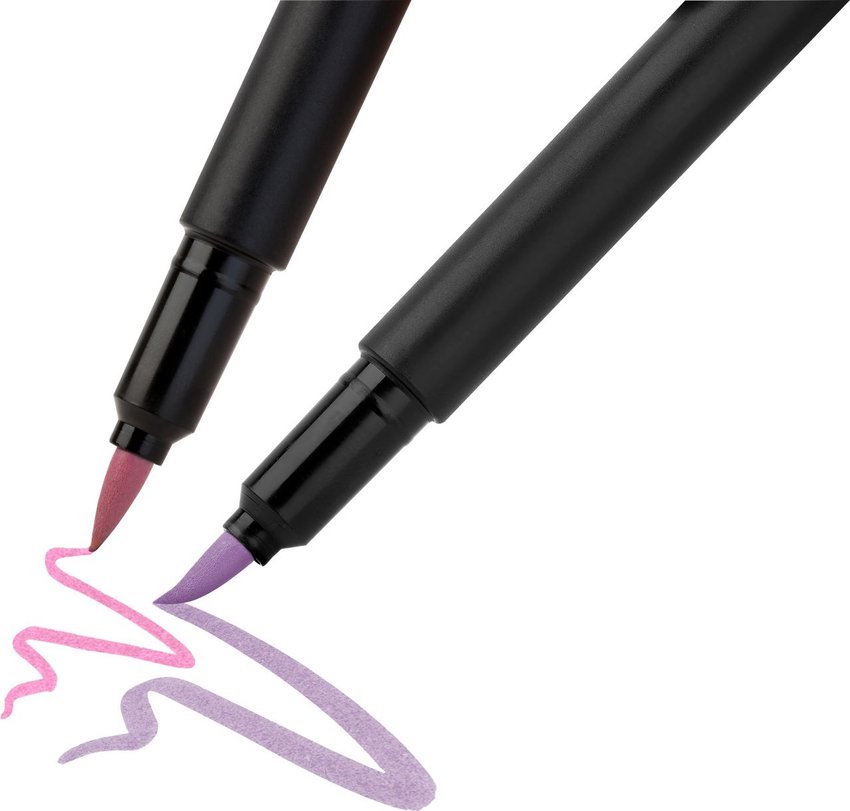 Pisaki Pędzelkowe Black Edition 6 Kol. Pastelowych Faber-Castell
