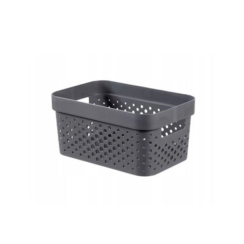 Pojemnik Infinity ażurowy 4,5L bez pokrywy ciemny szary Curver