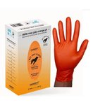 Rękawice Nitrylowe Bezpudrowe Pomarańczowe L 100szt. Max Grip /Medasept