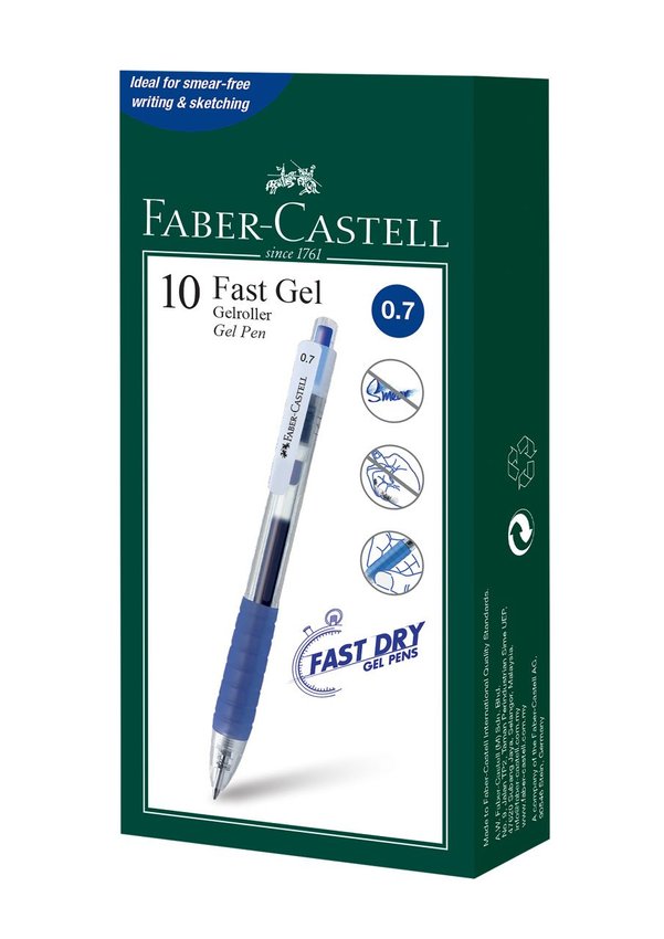 Długopis Automatyczny Żelowy Fast Gel   0,7 Mm Niebieski Faber-Castell