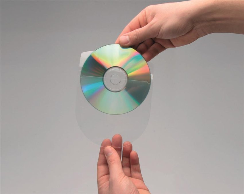 Kieszeń Samoprzylepna Q-Connect Na 2-4 Płyty Cd/Dvd 127X127mm 10Szt.
