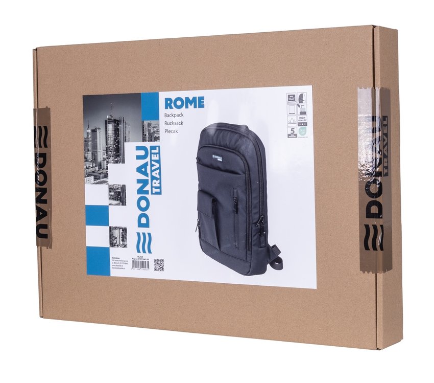 Plecak DONAU TRAVEL Rome 13,3" 9l czarny