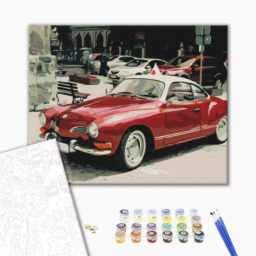 Malowanie po numerach BRUSHME 40x50 cm retro na drogach miasta 1 szt., w pudełku