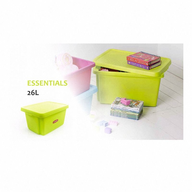 Curver Essentials zielony pojemnik z pokrywą 26L 225449
