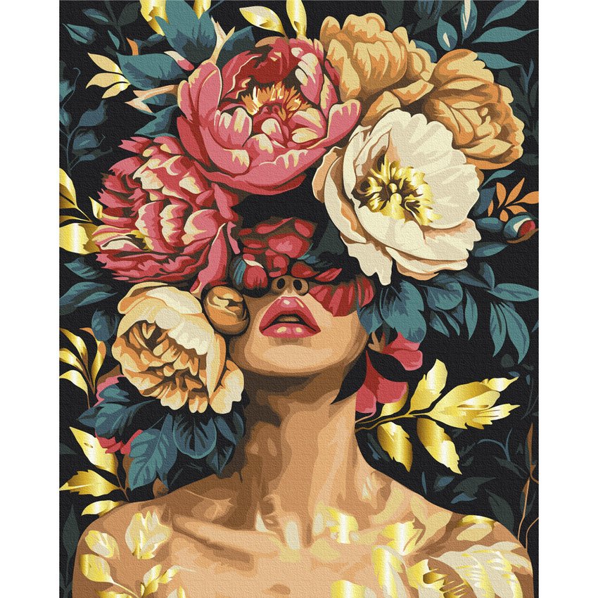 Malowanie po numerach BRUSHME 40x50 cm magia płatków 1 szt., w pudełku