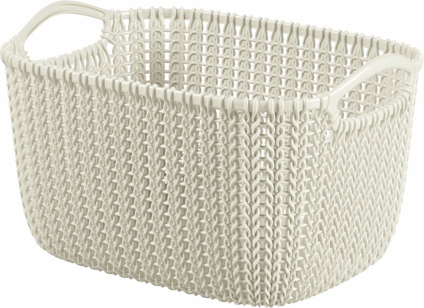 Koszyk prostokątny Curver Knit S kremowy model 226391