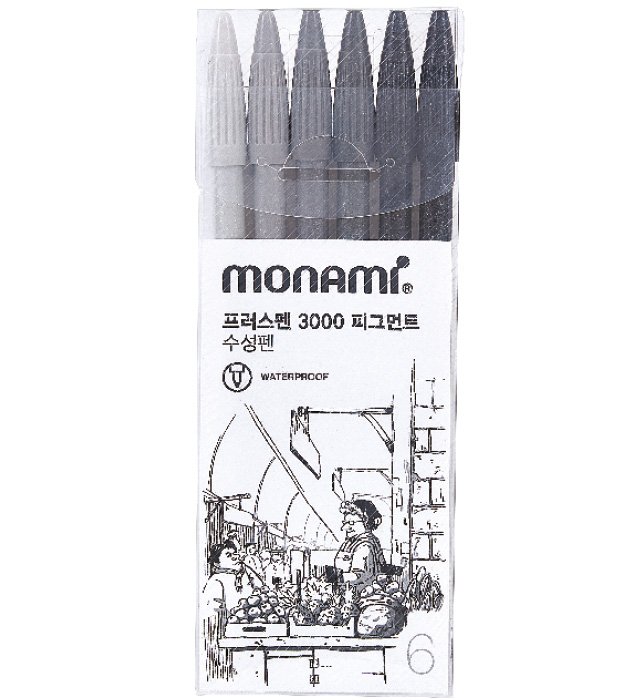 Cienkopis Plus Pen 3000 Pigment 6 kol. MonAmi (2030038761)