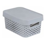 Pojemnik z pokrywką 4,5L ażurowy Infinity jasnoszary Curver