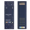 Kredki CARAN D'ACHE Cosmic Blue w pudełku 10 szt., mix kolorów metalicznych