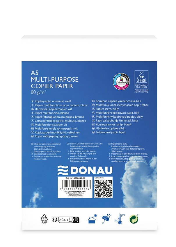 Papier ksero DONAU A5 klasa C 80gsm 500 ark.