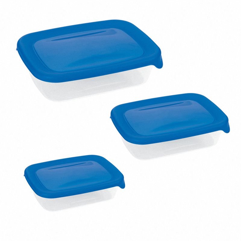 Curver Fresh&Go zestaw pojemników 2L 1L 0,5L niebieski