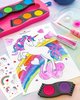 Farby Szkolne Connector Edycja Unicorn 12 Kol. + Brokat W Żelu + Naklejki, Różowa Kasetka Faber-Castell
