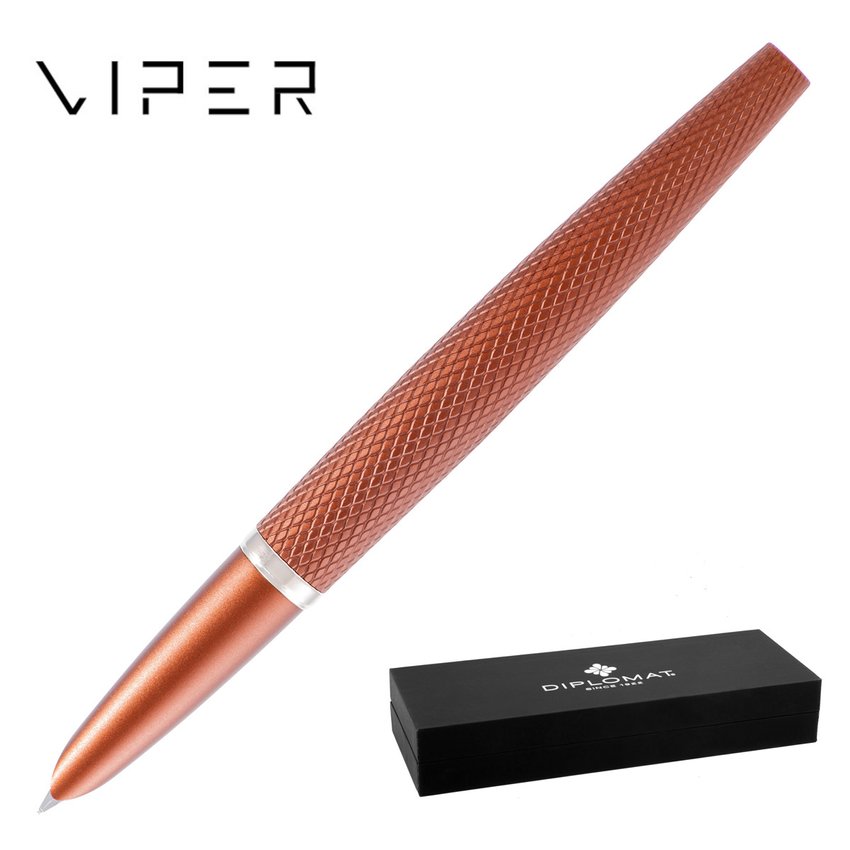 Pióro wieczne DIPLOMAT Viper guilloche F brązowe