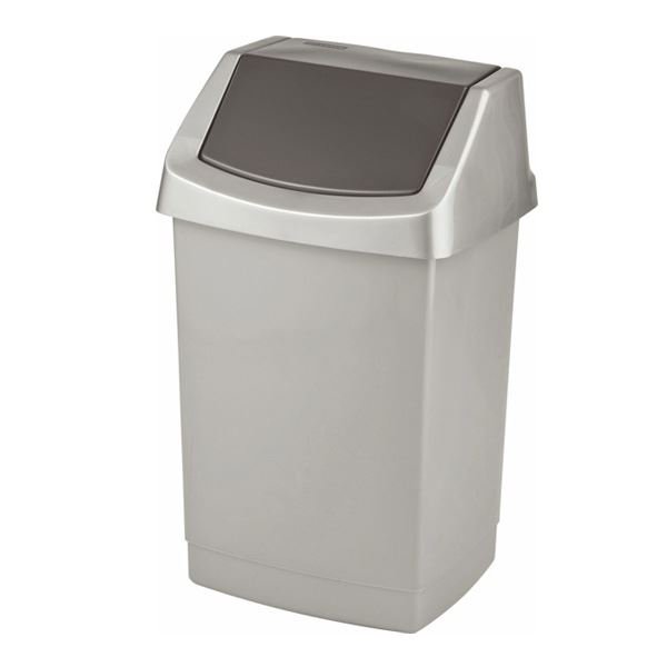 Kosz uchylny 25L Curver Clik it srebrny grafitowy 174989