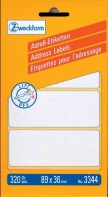 Etykiety uniwersalne do drukarek igłowych Avery 89x36 A'320 No.3344