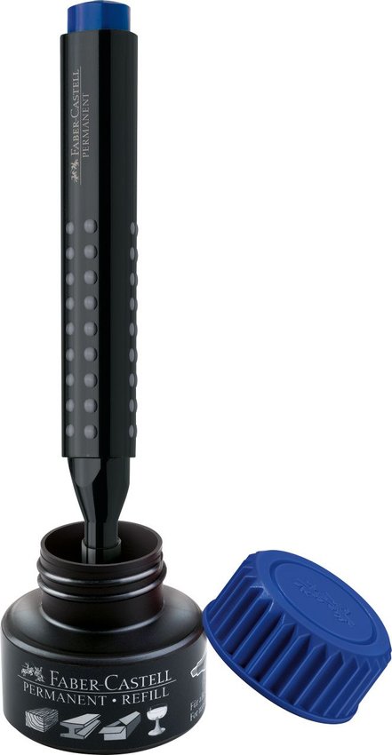 Grip Marker Permanentny Niebieski Końcówka Ścięta Faber-Castell