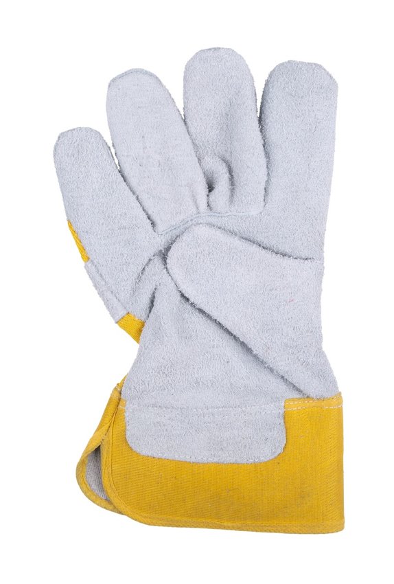 Rękawice robocze DONAU SAFETY DS-DOKBASIC doker dwoina bydlęca rozm. 105/XL szaro-żółte