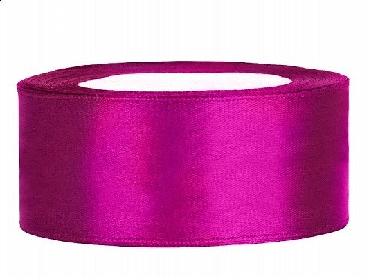 Wstążka Dekoracyjna 25mm x 25m Fuksja