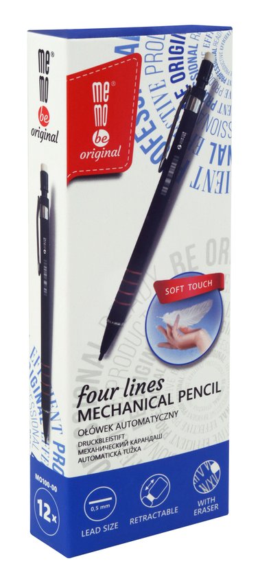 Długopis Żelowy Memobe 0,7 Mm Czarny2 Szt. Etui