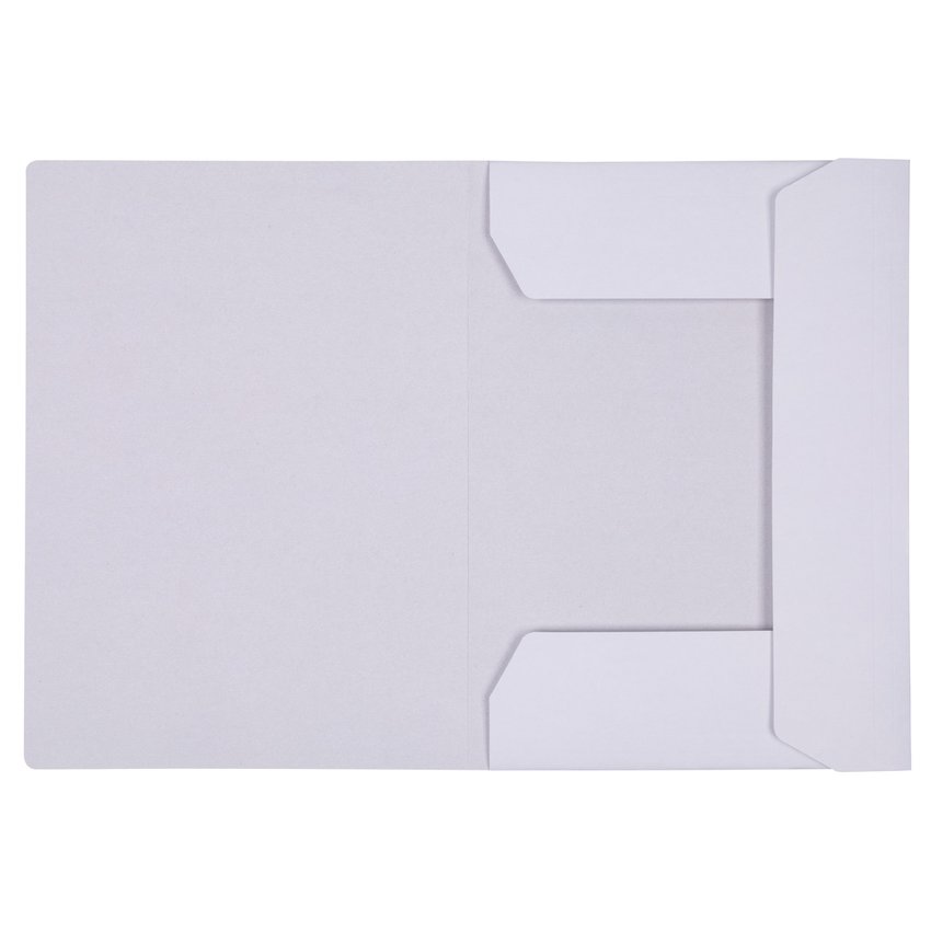 Teczka z gumką OFFICE PRODUCTS Budget Pro karton biała wewn., A4 250gsm 3-skrz., biała