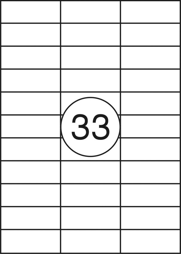 Etykiety OFFICE PRODUCTS 70x254mm białe 100 ark.