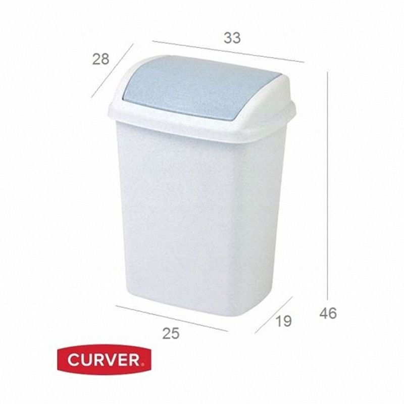 Kosz uchylny Dominik Curver 25L szary granitowy