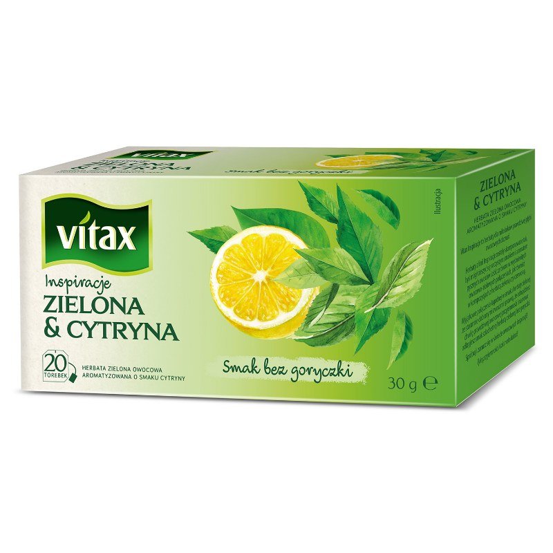 Herbata Vitax Inspirations Zielona Z Cytryną 20 Torebek