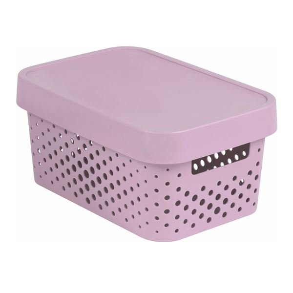 Curver Infinity pojemnik ażurowy 4.5L z pokrywką różowy