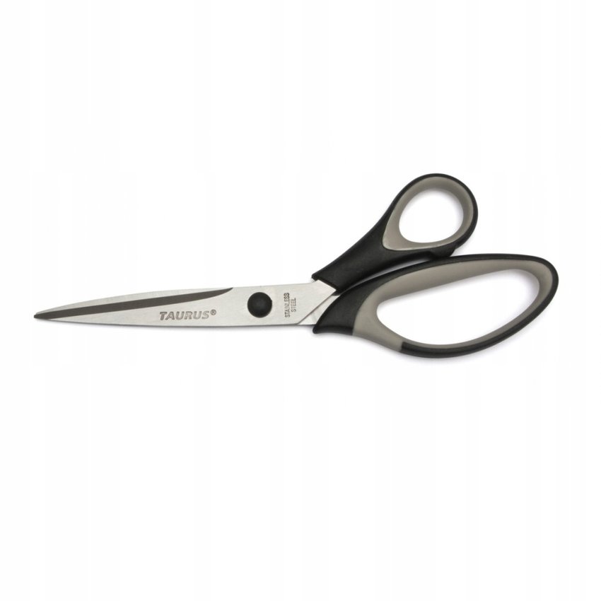 Nożyczki Biurowe 20,5cm Gumowane Szaro-Czarne /Taurus