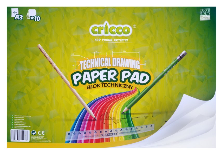 Blok Techniczny Cricco Biały A3 10Kartek