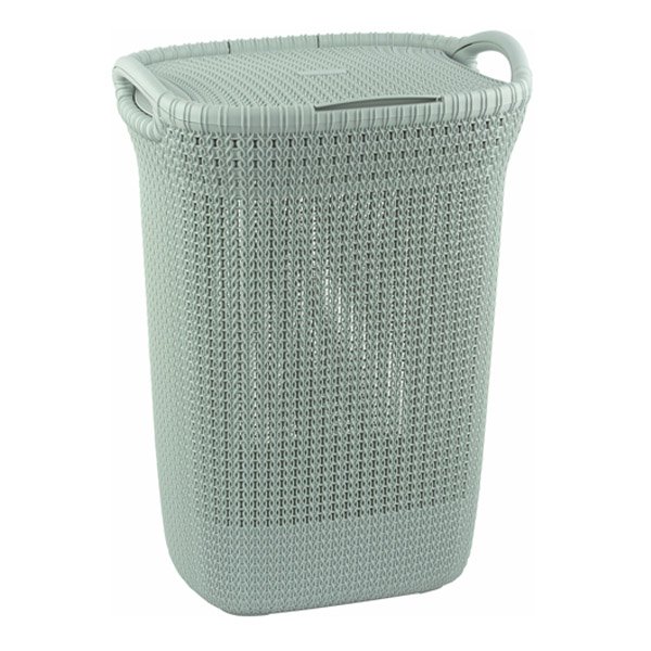 Kosz na pranie Curver Knit 57L szarobłękitny model 228411