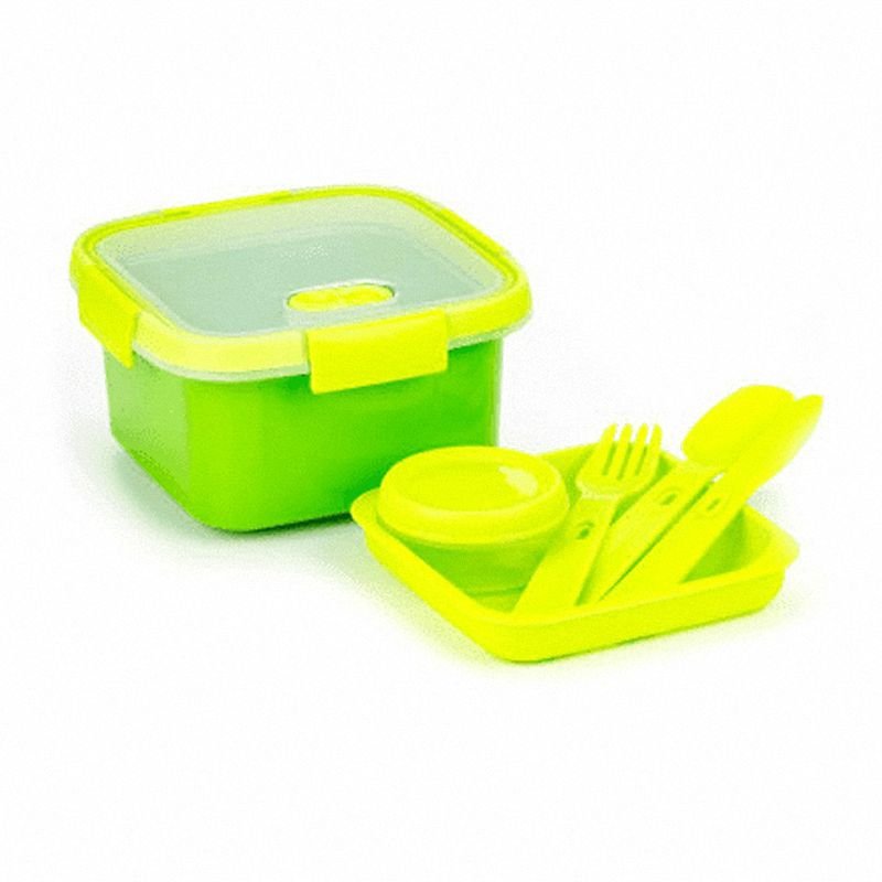 Curver Smart To Go Lunch Kit pojemnik kwadratowy 1,1L zielony