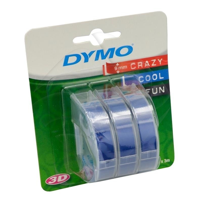 Taśma Dymo 3D 3 Rolki 9mm x 3m (34085) Niebieska