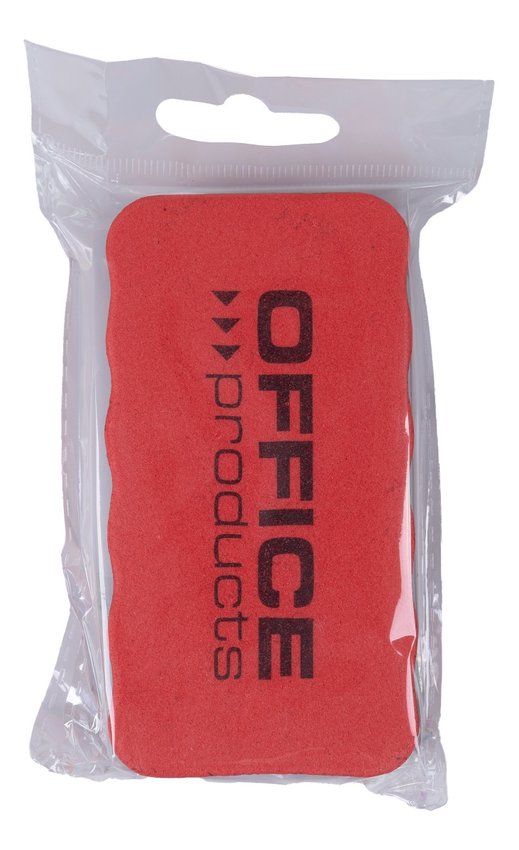 Gąbka magnetyczna OFFICE PRODUCTS do tablic suchościeralnych 110x57x20mm z zawieszką czerwona