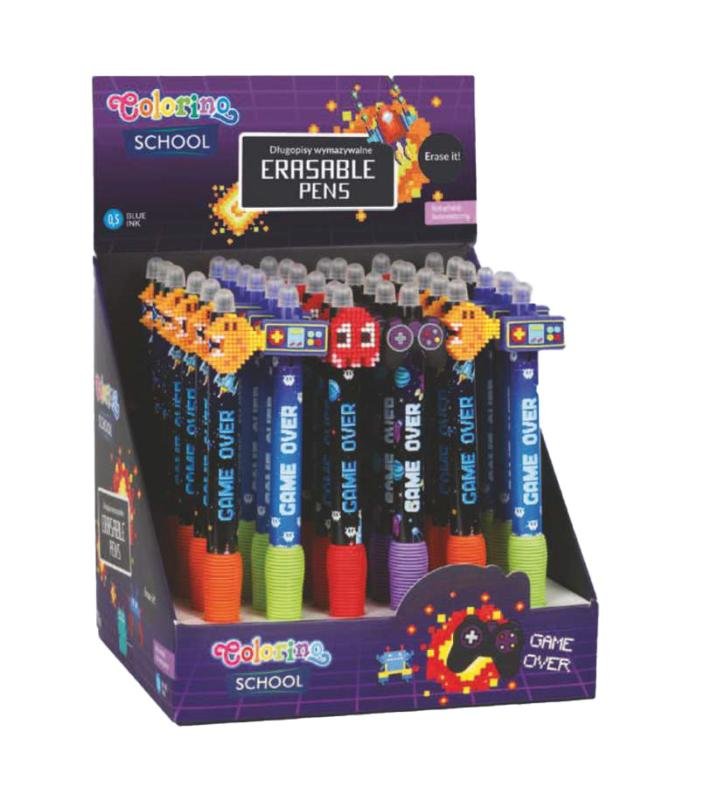 Długopis Aut. Ścieralny Colorino Game 0.5 Niebieski