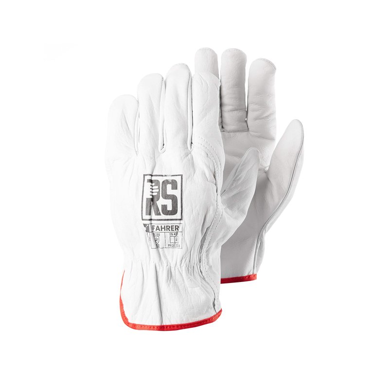 Rękawice RS Fahrer B Typu Driver Rozm.10 Białe   /RS-Schutz