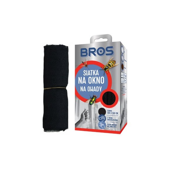 BROS SIATKA OKNO 130X150 CZARNA