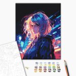 Malowanie po numerach BRUSHME 40x50 cm Cyberpunk 1 szt., w pudełku