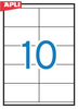 Etykiety Uniwersalne Apli 105X57mm Prostokątne Białe 100 Ark.