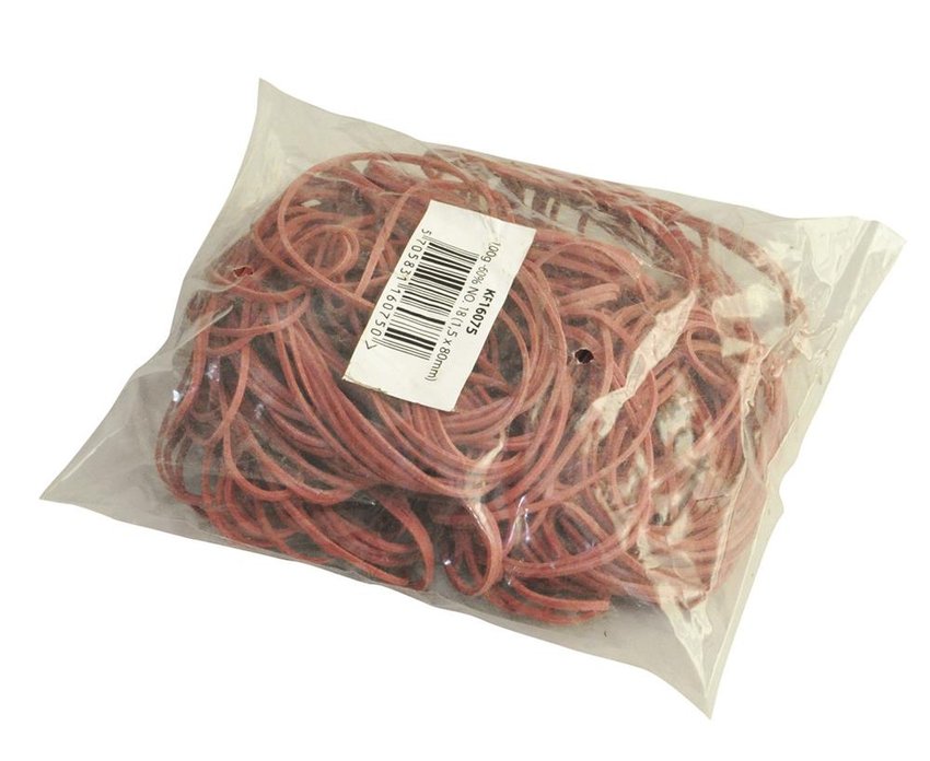Gumki Recepturki Q-Connect 100G Średnica 50mm Czerwone