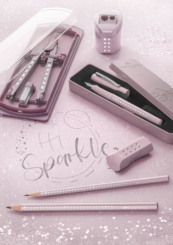 Ołówek Jumbo Sparkle Rose Metallic Faber-Castell