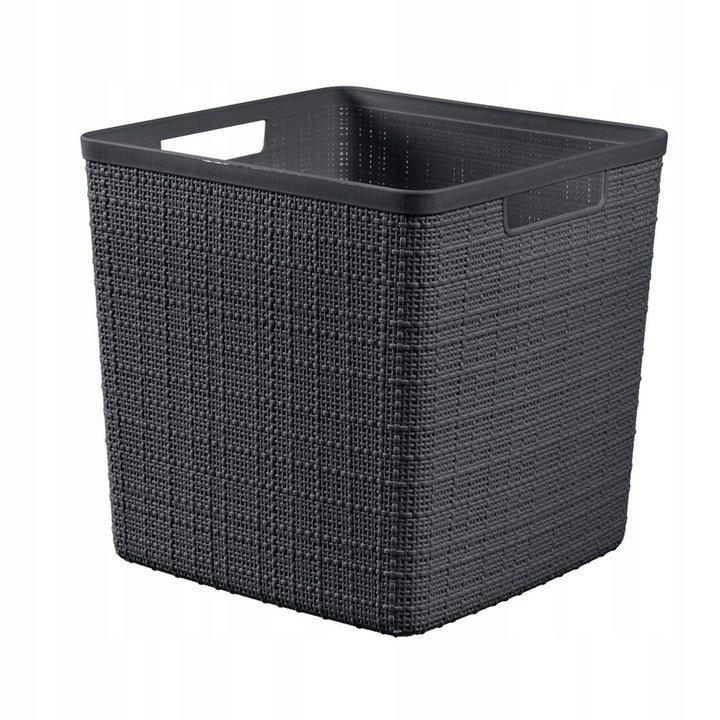 Kwadratowy kosz Jute 17L ciemny szary Curver 245715