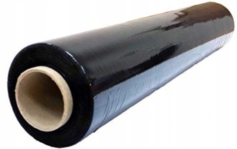 Folia typu stretch czarna waga 3kg grubość 23mic