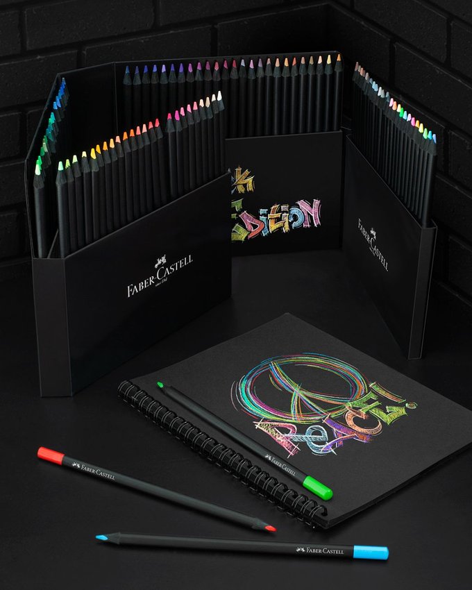 Kredki Trójkątne Black Edition 100 Kol. Faber-Castell