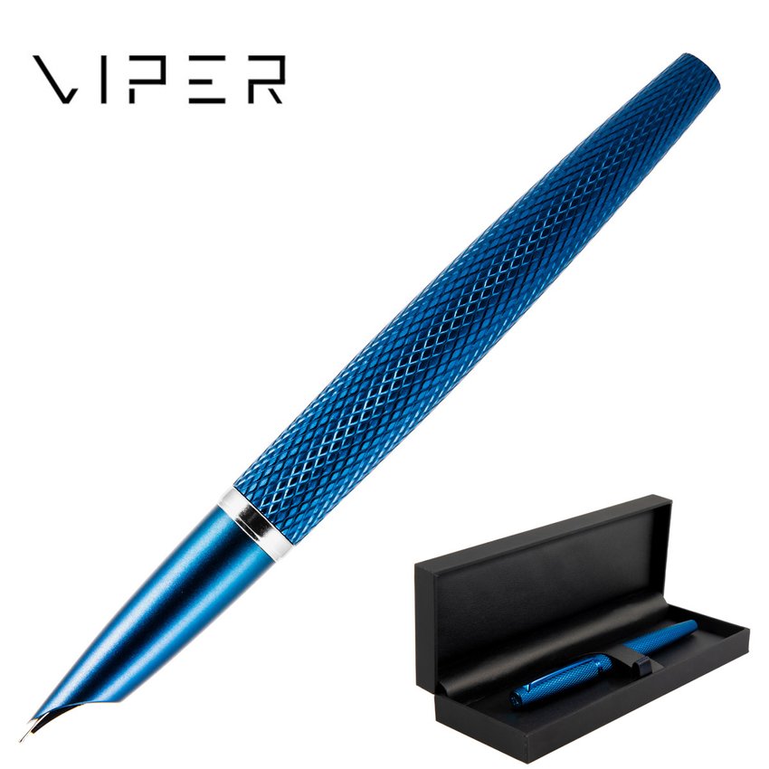 Pióro wieczne DIPLOMAT Viper guilloche F niebieskie