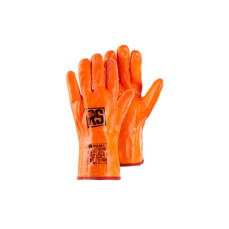Rękawice Chemiczne RS Polar I Ocieplane Pvc Rozm. 10 Pomarańczowa  /RS-Schutz