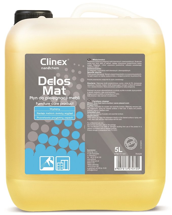 Clinex Delos Mat płyn do pielęgnacji mebli mat 5L